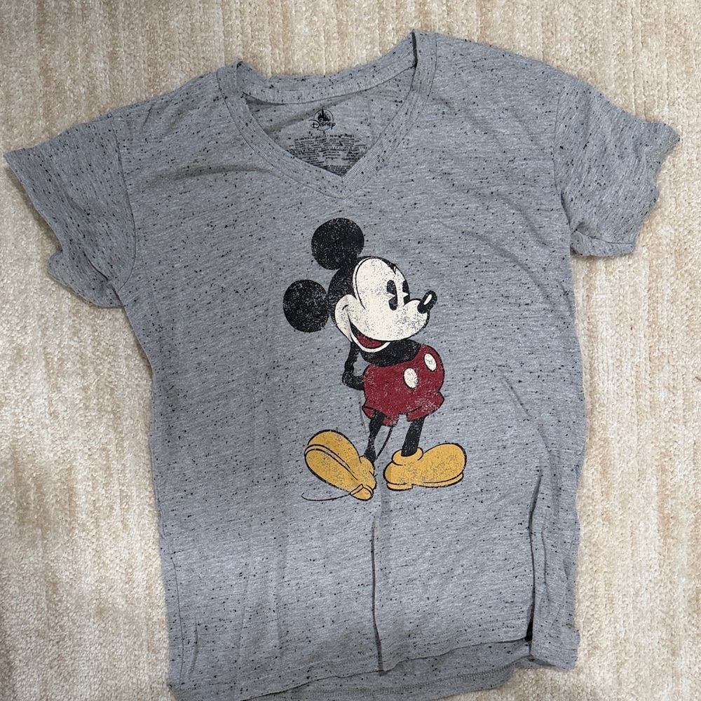 Disney Gray and Red Mickey Mouse Kids T-Shirt